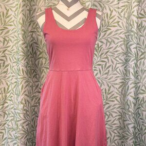 Pink Organic Cotton Tie-Back Dress - Size Small (Pact)